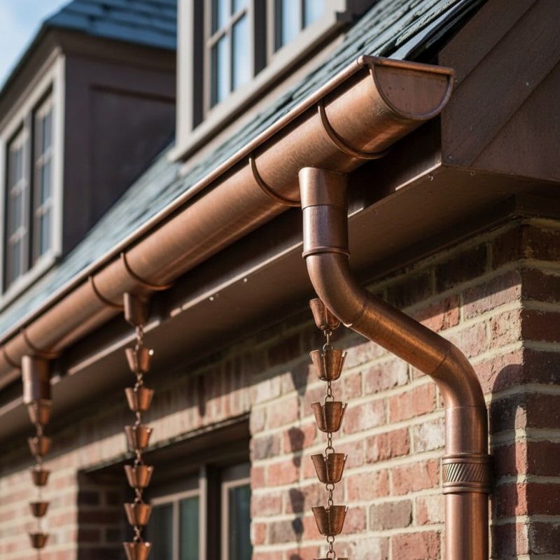 Copper Downspout Installation in Clarksville, TN