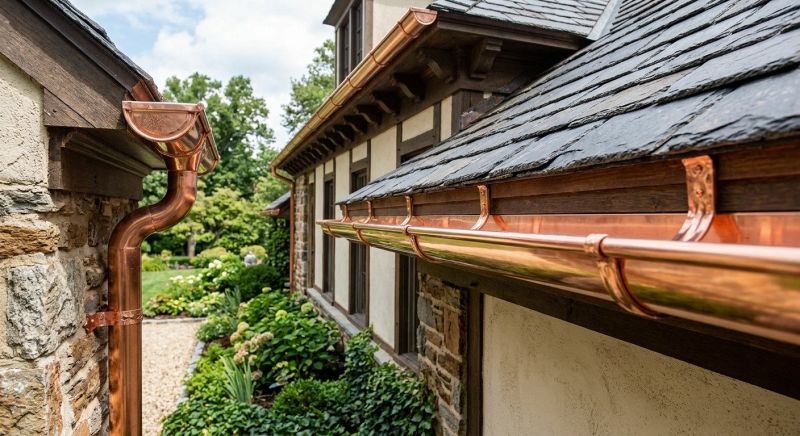 Copper Gutter Installation in Mcdonough, GA