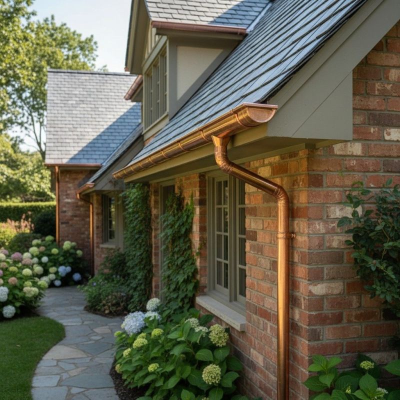 Copper Rain Gutter Service in Mcdonough, GA