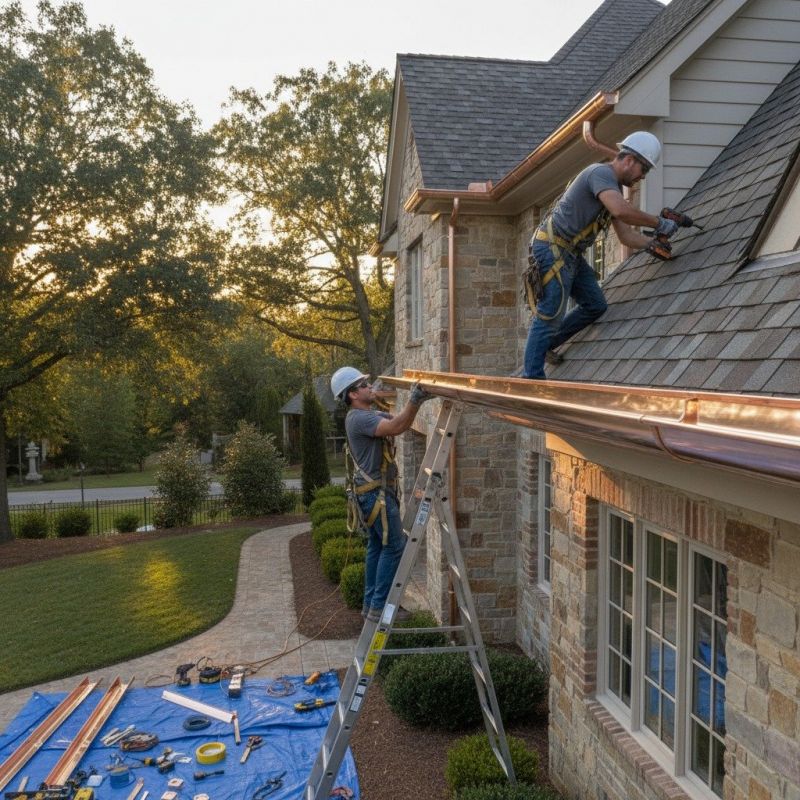 Copper Rain Gutter Service in Clarksville, TN