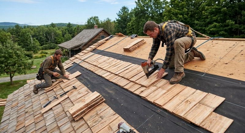 Natural Wood Roof Installation in Fredericksburg, VA