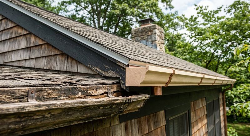 Wood Rain Gutter Installation in Mcdonough, GA